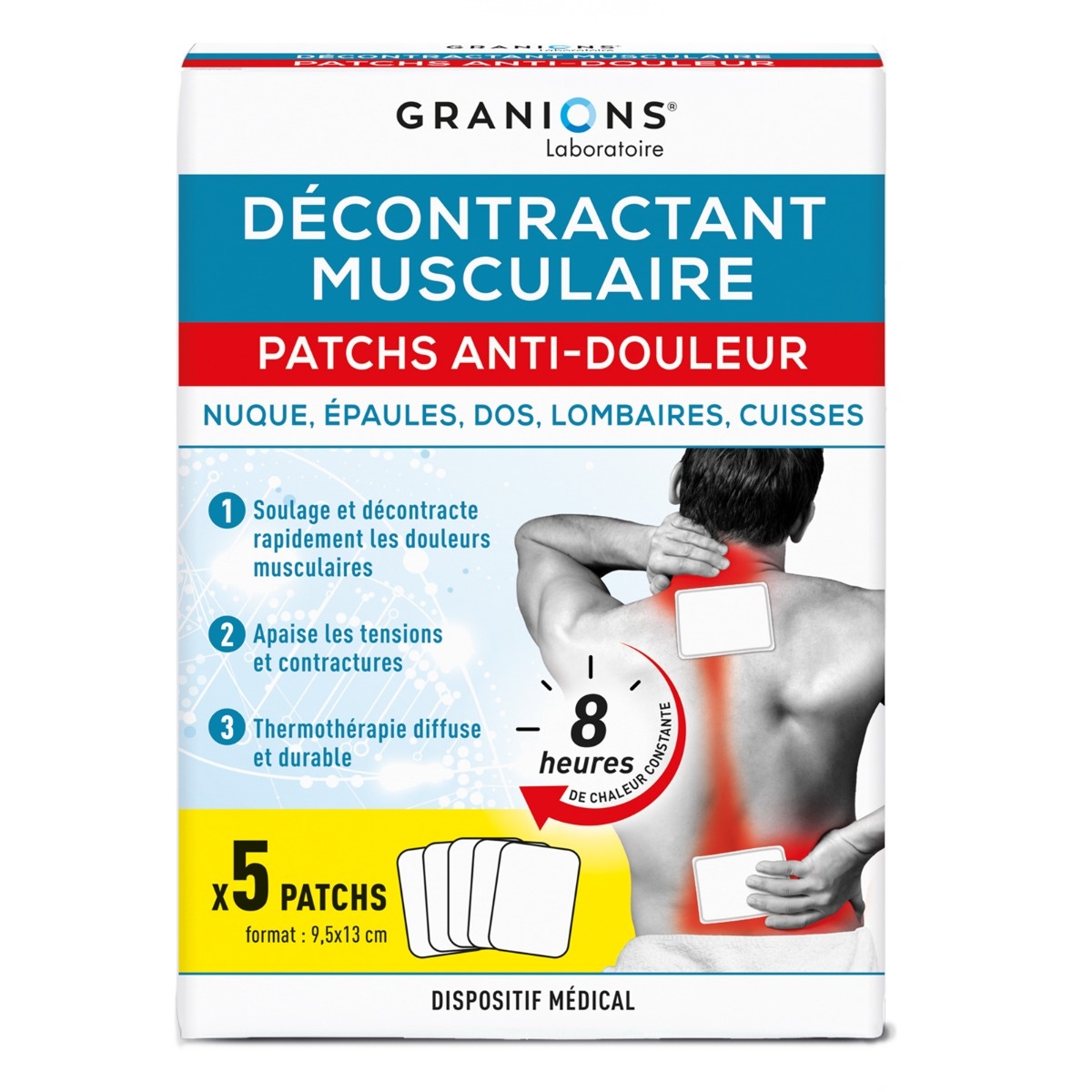 Patchs Anti-Douleur Thermothérapie - Décontractant musculaire