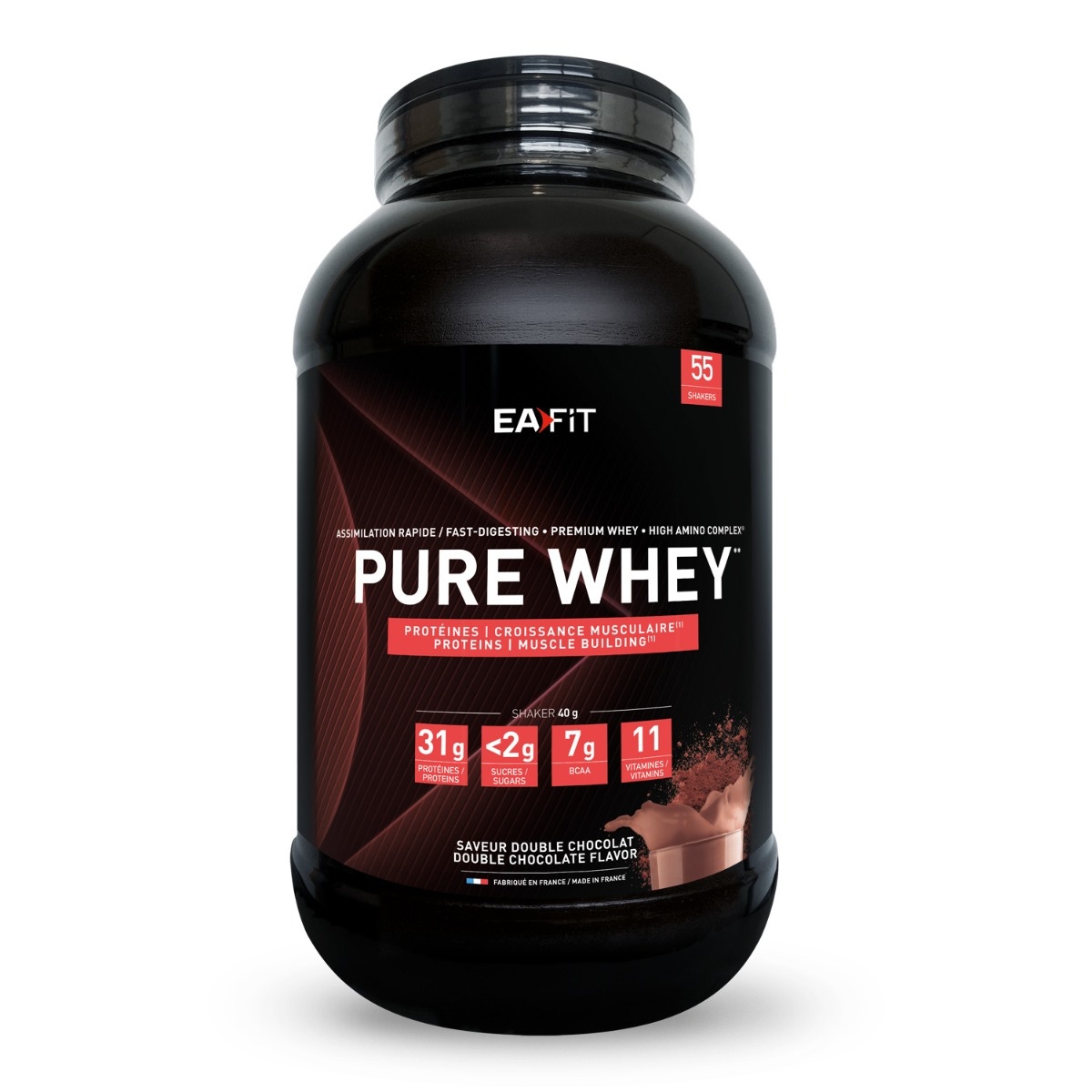 EAFIT Pure whey chocolat 2,2 Kg - face