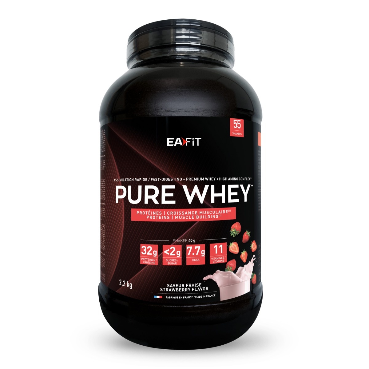 Pure Whey Fraise - Nouvelle formule 2018