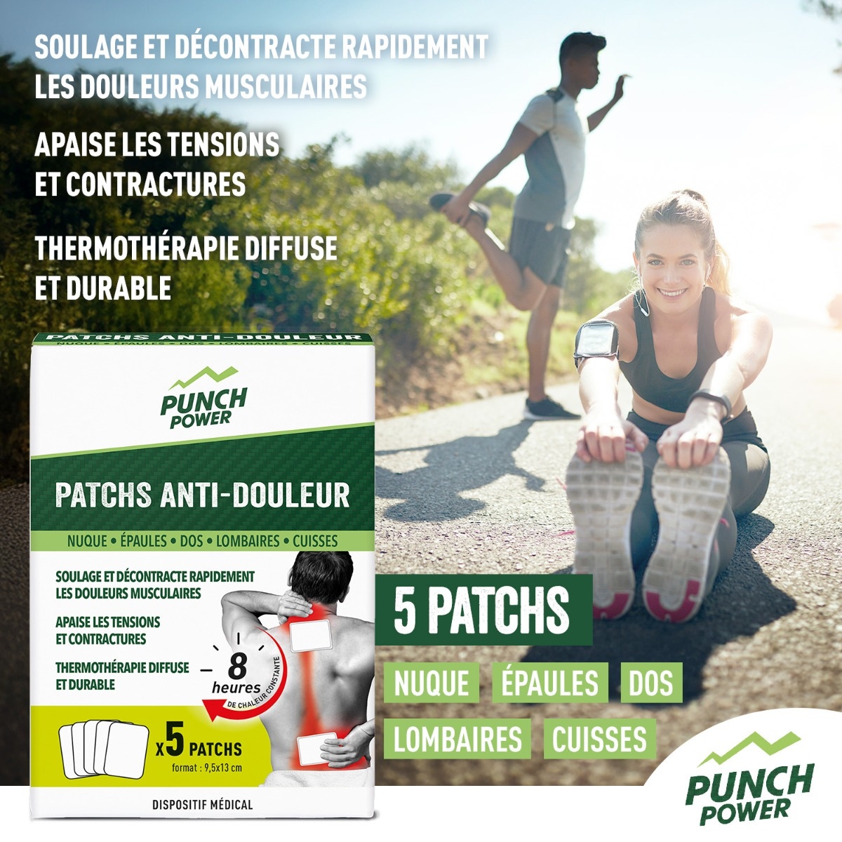Patchs Anti-Douleur Thermothérapie - Décontractant musculaire