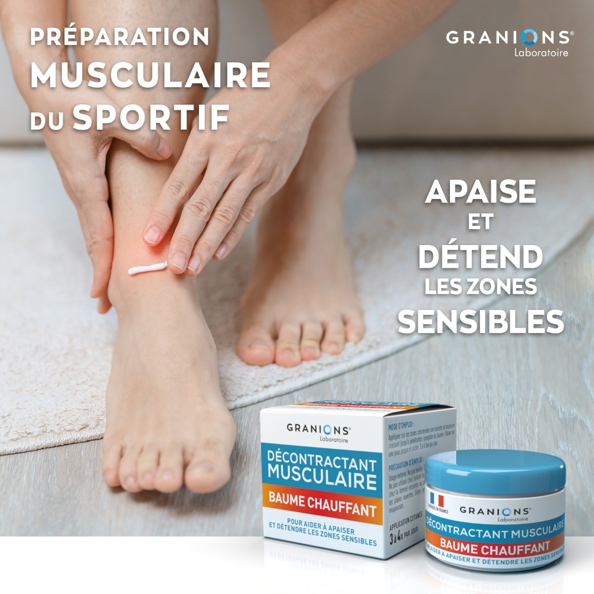 GRANIONS - Décontractant Musculaire - apaise et détend les zones sensibles 