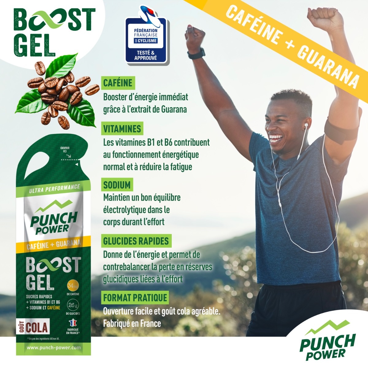 BOOST gel cola ingrédients