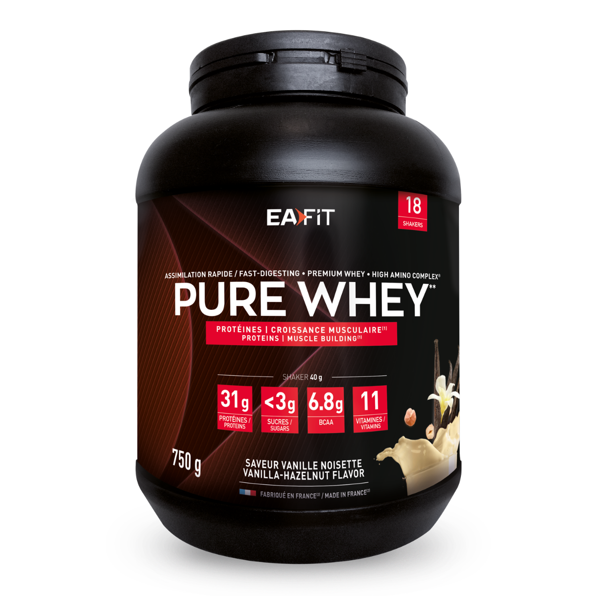 Pure whey - 750g - Vanille Noisette