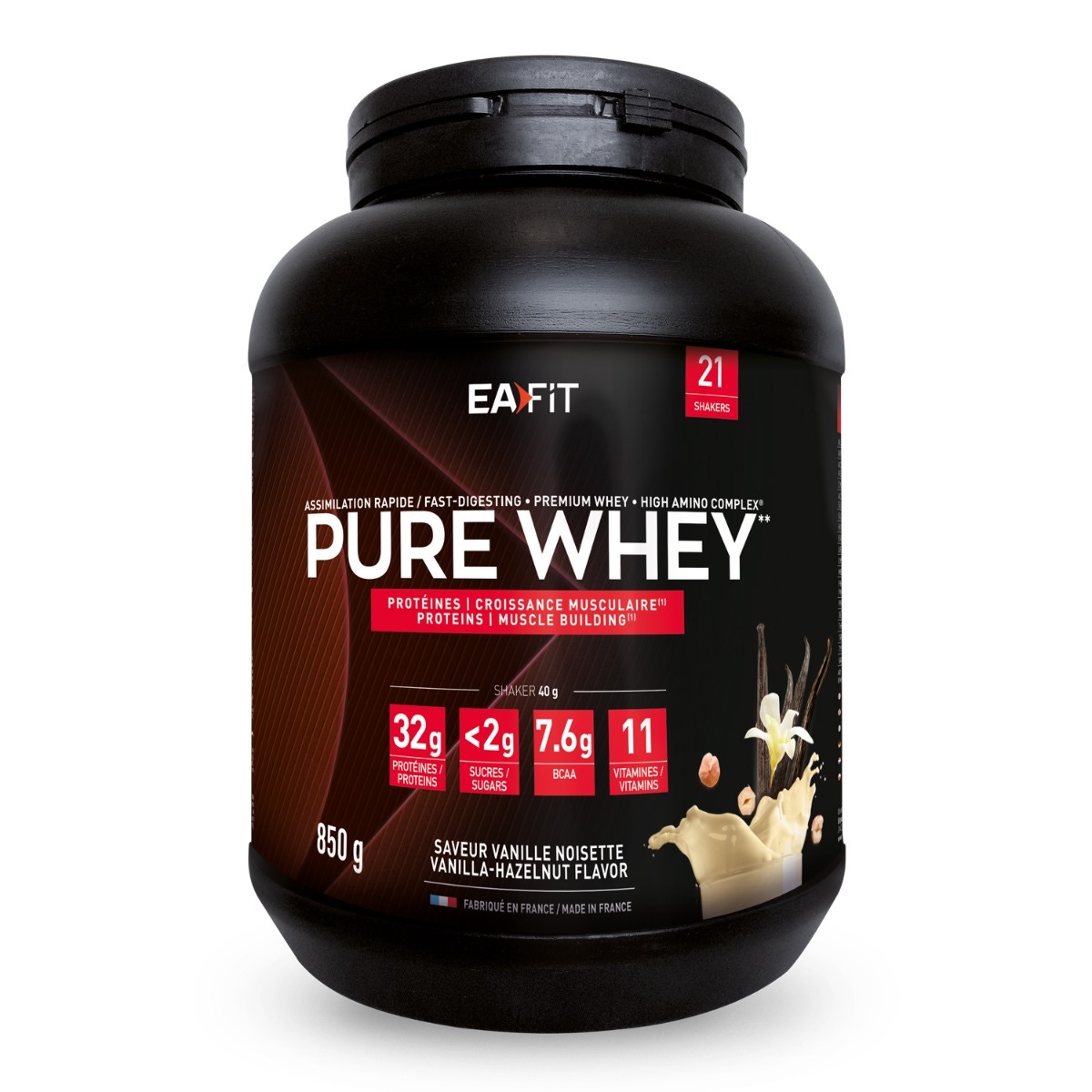 EAFIT Pure Whey Vainilla Avellana 850gr