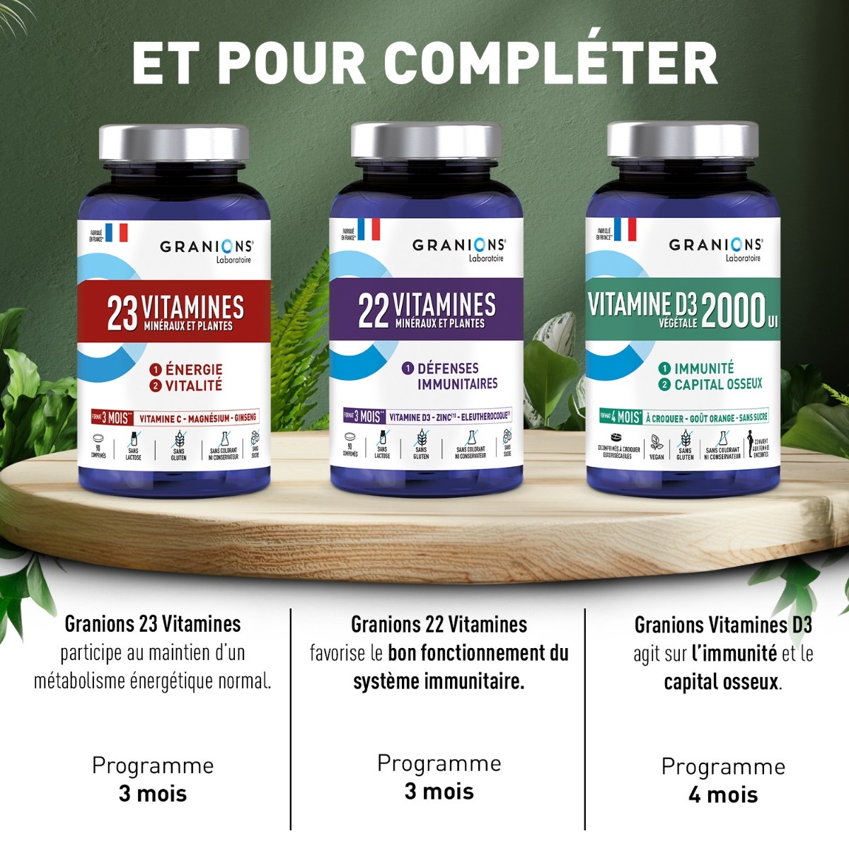 Compléter avec d'autres compléments 23 Vitamines Minéraux et Plantes 90 comprimés