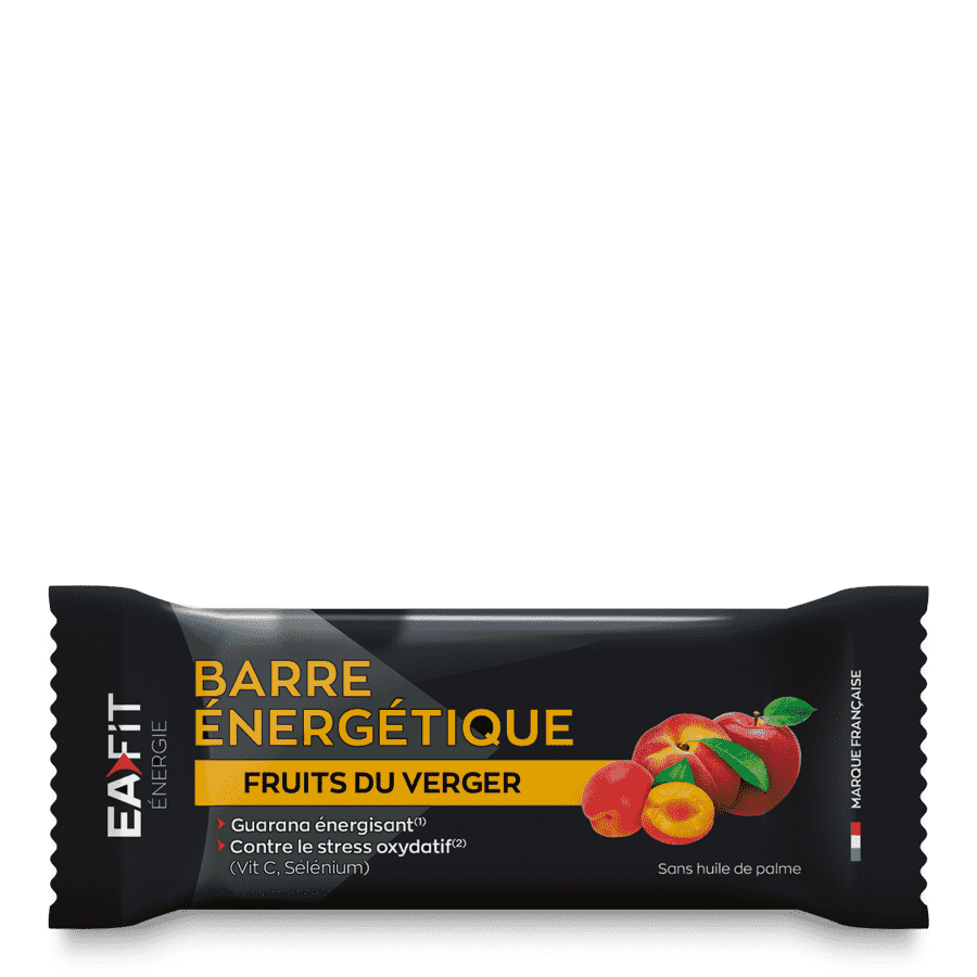 EAFIT La Barre Energétique - Guarana - Anti Oxydant - Sans huile de palme - Saveur Fruits du Verger - Face