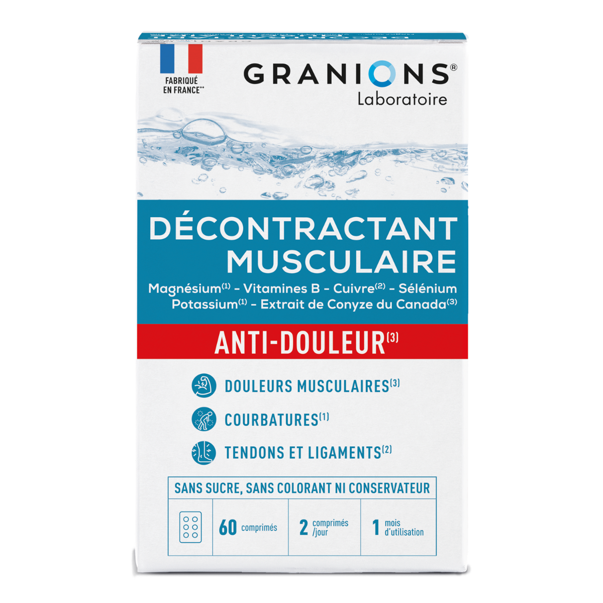 Granions décontractant musculaire comprimés
