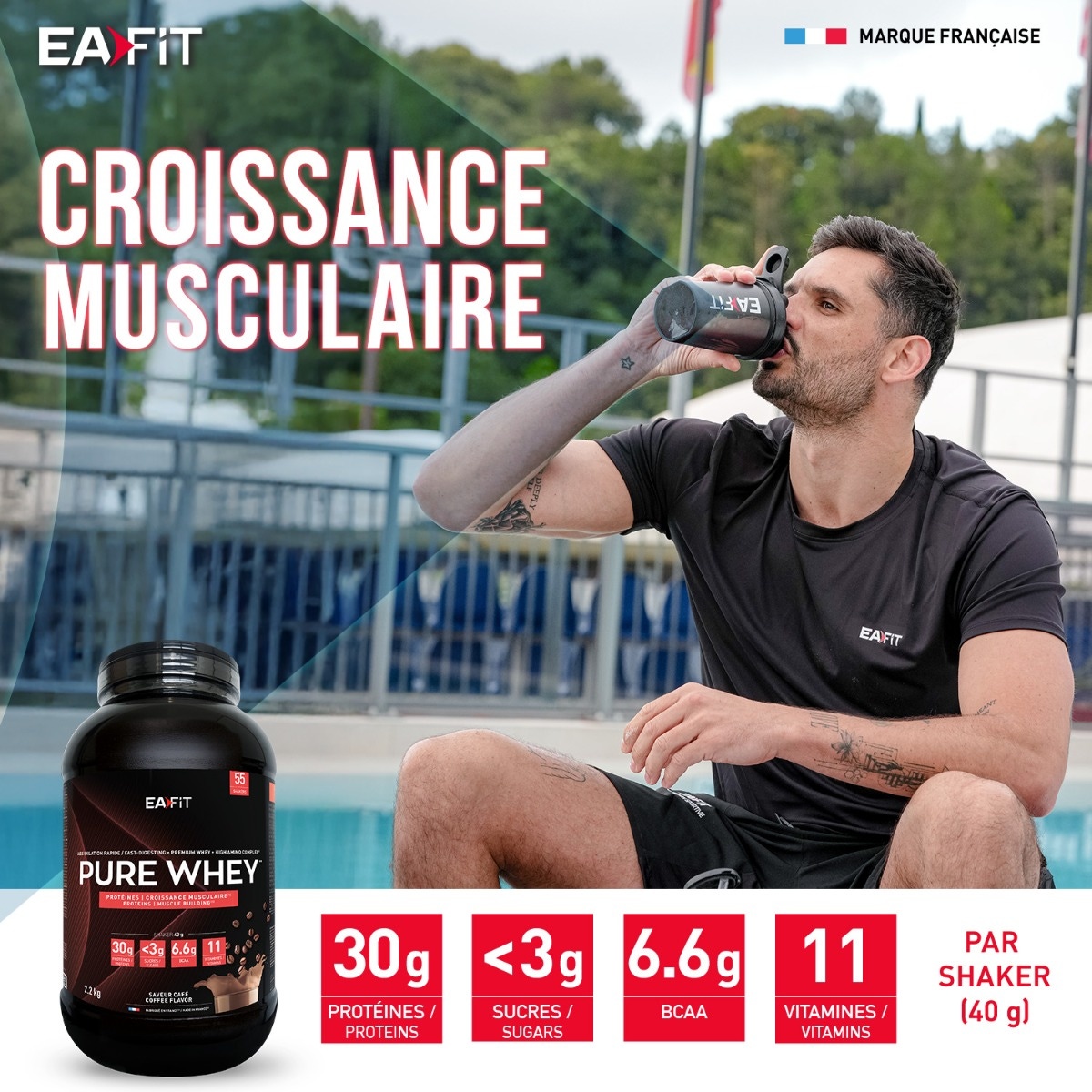 EAFIT - Pure Whey - Saveur Café- 2.2kg