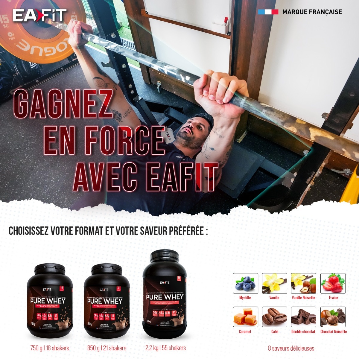 EAFIT - Pure Whey - Saveur Café- 2.2kg