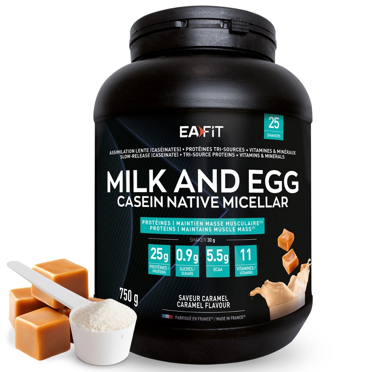 Milk&Egg - Protéines - Maintien musculaire - Saveur caramel -EAFIT