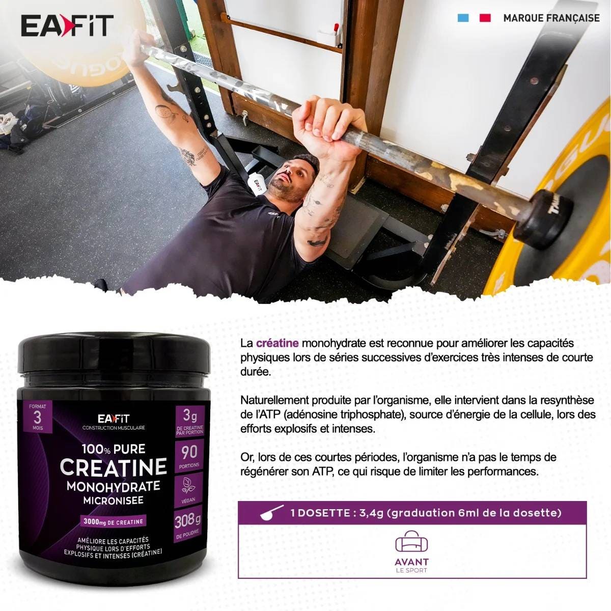 EAFIT CREATINA PURA 300 G POLVO