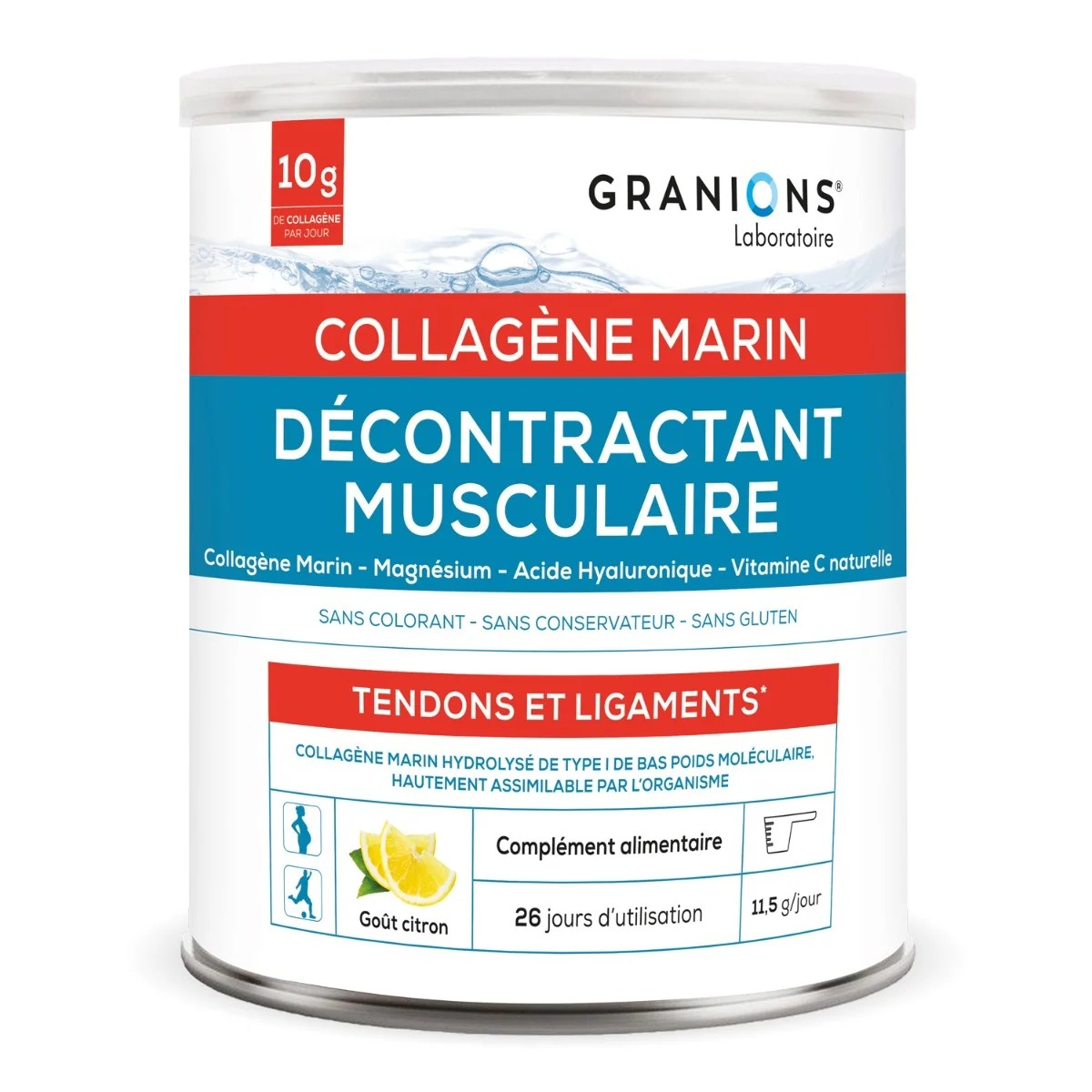Décontractant musculaire au collagène marin 