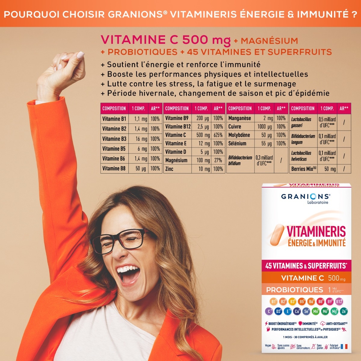 Granions - Vitamineris Energie & Immunité