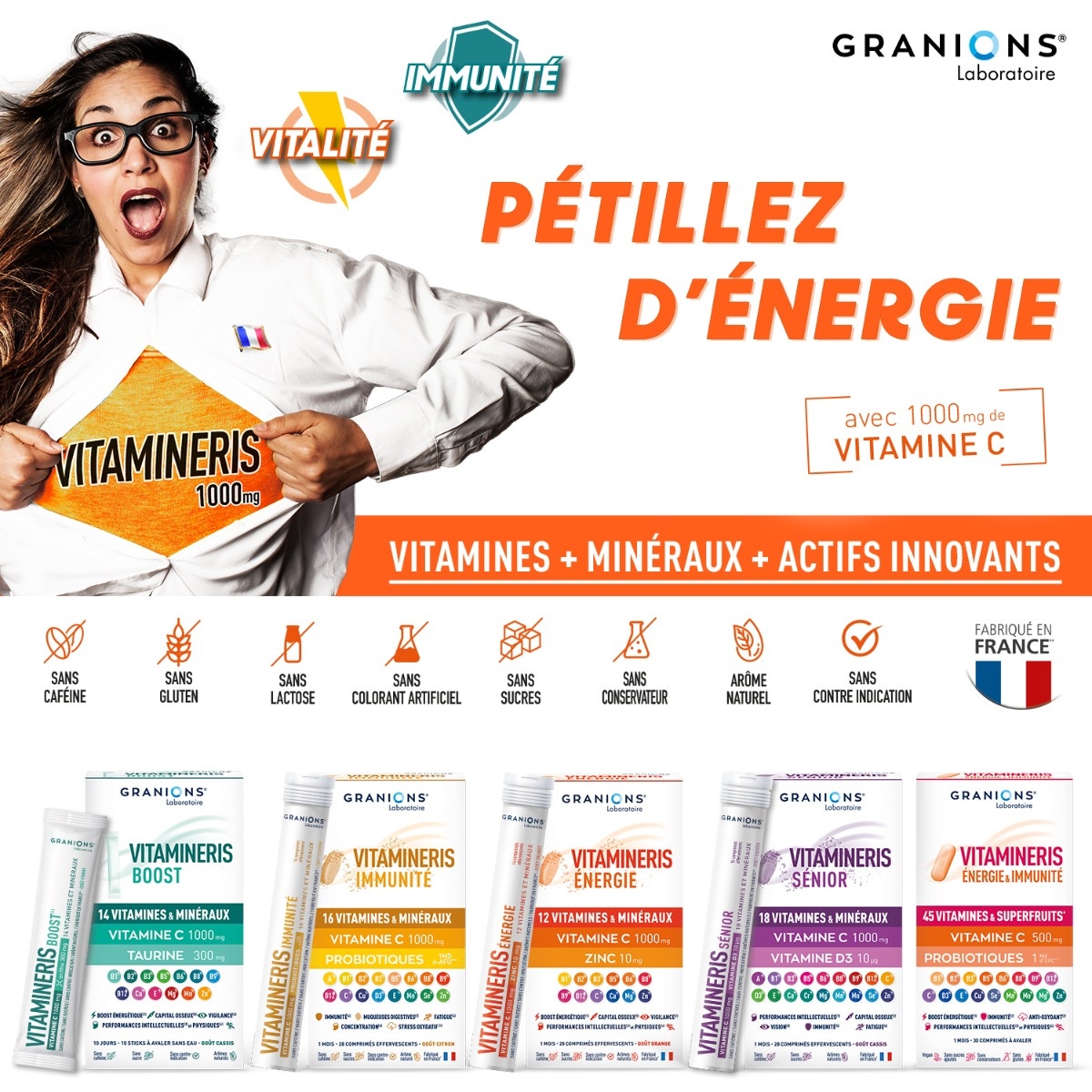 Granions - Vitamineris Energie & Immunité