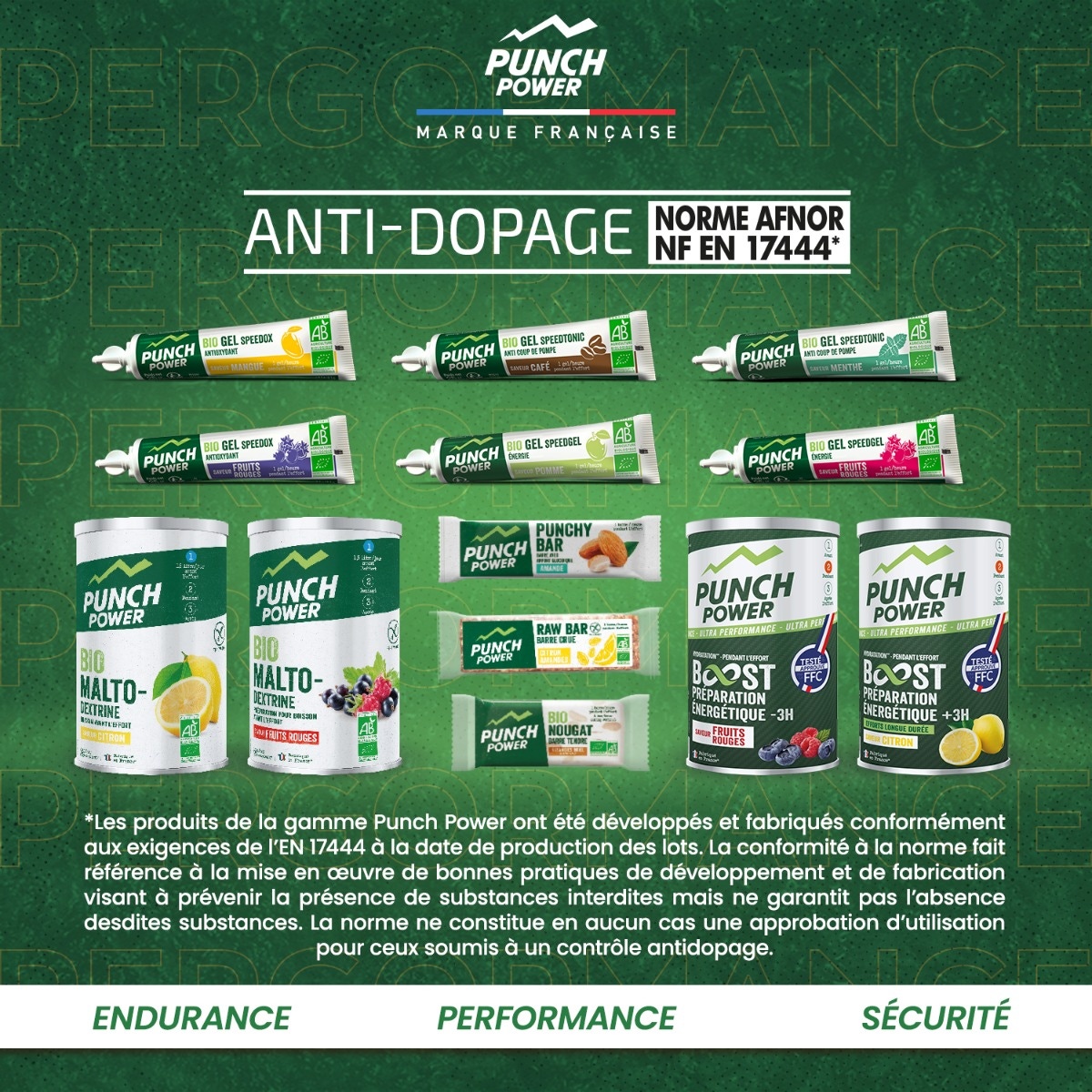 Punch Power Biodrink 500 g - Té-melocotón